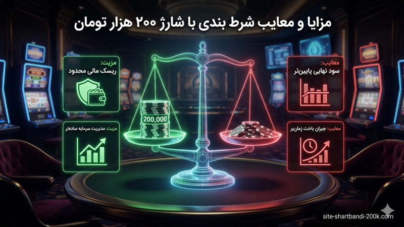 مزایا و معایب شرط بندی با شارژ۲۰۰ هزار تومان